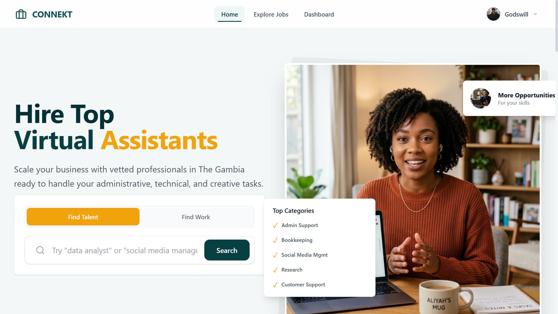 Website landscape example